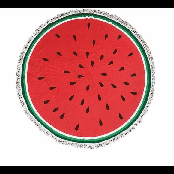 Round Beach Towel with fringe multi-purpose 60 in - Picture 5 of 11